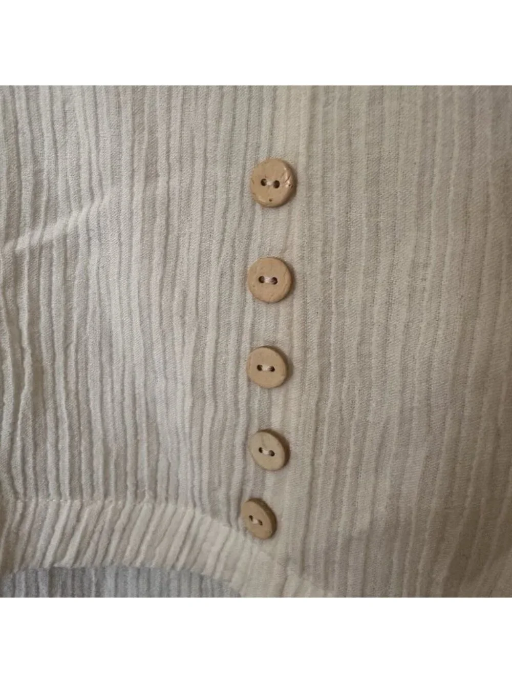 Soft Surroundings Gauzy Ivory White Top Women XL Tunic Length Lagenlook Long Sle - Picture 5 of 7